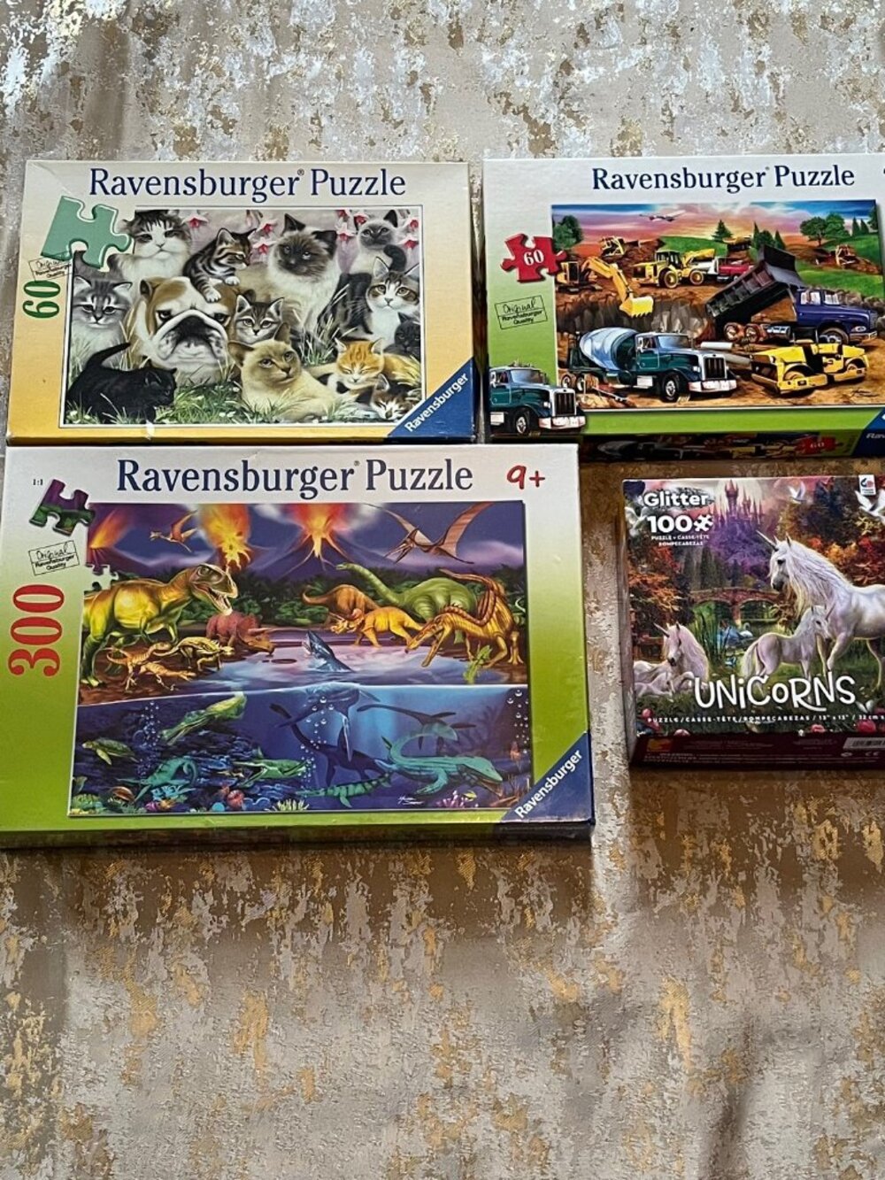 Ravensburger Ceaco Lot of 4 Kids Puzzles 60-300 pcs Sealed/Used 1 pc missing